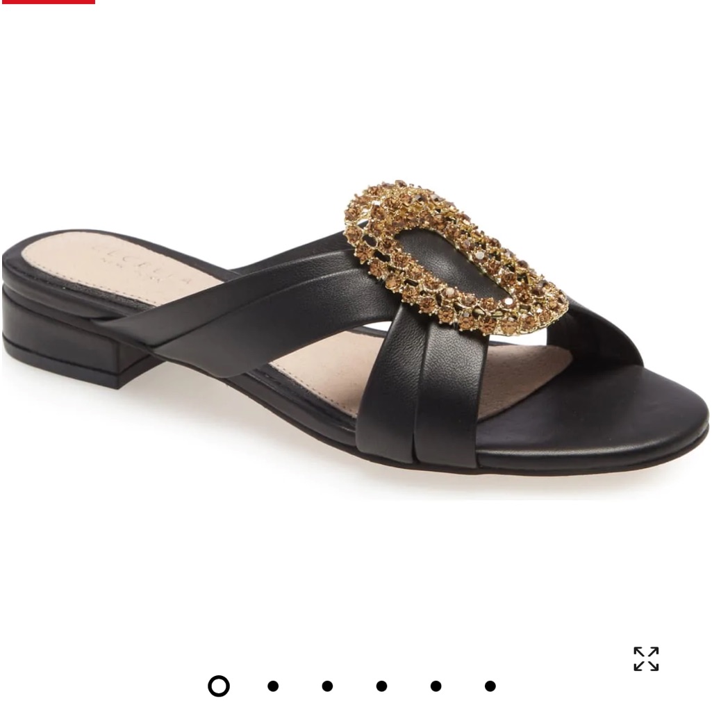 Cecelia New York Paradise Black Sandals 7